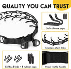 PetJett Prong Collar for Dogs - Choke Collar for Dogs, Pinch Collar for Dog Adjustable Dog Training Collar for Small Medium Large Breed - No Pull Safety Stainless Steel Metal Choker Chain Walking Tool