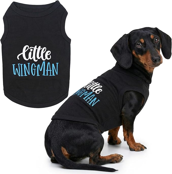 Parisian Pet Dog Shirt – 100% Cotton Shirts for Large Dogs – Sleeveless Black Puppy Vest – Lightweight and Breathable Pet Apparel – Funny Summer Boy Dog Clothes - Stretchy Cute T Shirts for Dogs