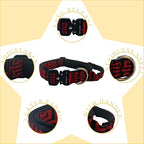 Heavy Duty Dog Collar with Unique Leopard Totem Design Adjustable Durable Nylon Collar, Metal Buckle for Large Dogs Bold Style for Training & Outdoor Adventures (Totem S)