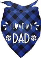I Love My Dad Dog Bandana Gift for Dog Lover - Triangle Pet Scarf Decorations Accessories