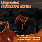 rabbitgoo Tactical Dog Harness for Large Dogs, No Pull Military Service Vest with Handle & Molle, Easy Control for Training Walking, Adjustable Reflective Straps, Orange, L