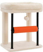 Hey-brother Cat Tree, Cat Scratching Posts with Bed, Sturdy Tower with Fully Sisal-Wrapped Columns and Plush Toy Ball for Indoor Kittens, 18.9 inches, Beige MPJ010SM