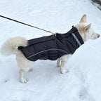 Malier Dog Coat, Reflective Dog Jacket Waterproof Windproof Puppy Cold Weather Coats with Harness Built in, Winter Extra Warm Pet Coat Fleece Vest for Small Large Pets and Puppy (Black, Small)