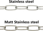 Herm Sprenger Matte Stainless Steel Fur Saver Long Link Dog Collar No-Pull Slip Chain for Medium Large Dogs Professional Training Collar Correction Chain Made in Germany (30in (75cm) x 4mm)