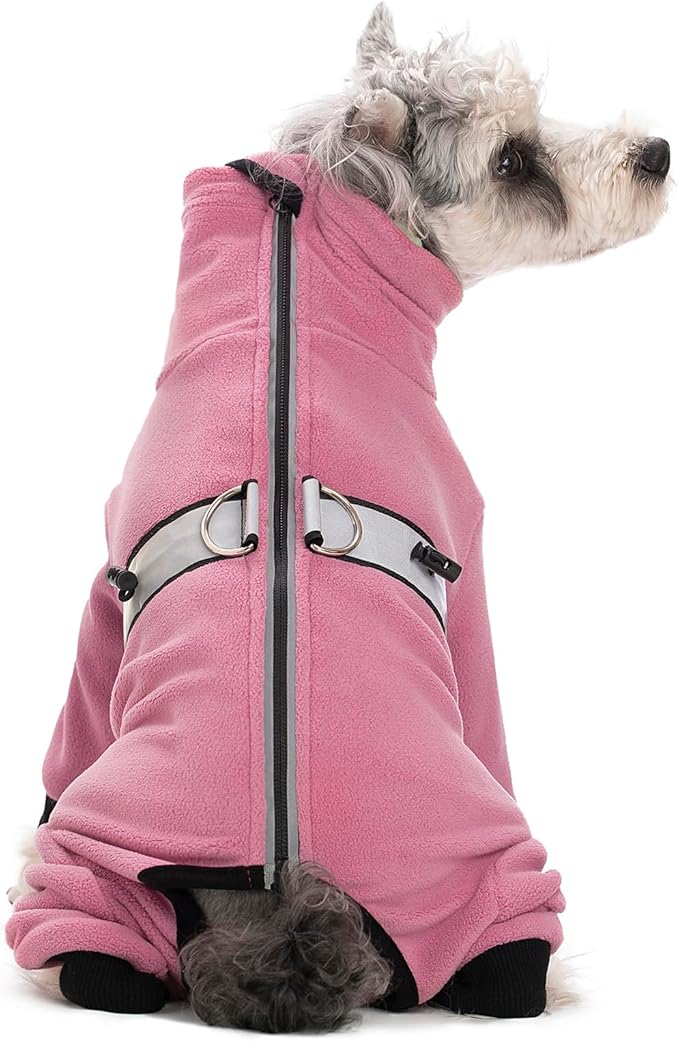 Dog Coats for Small Dogs, Polar Fleece Dog Pajamas Bodysuit for Small Medium Dogs, Dog Winter Jacket Dog Sweater Dog Vest for Small Dog, Dog Four-Legged Warm Clothes