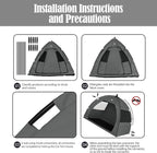 Gray Extra Large Outdoor Cat and Dog Tent House, Waterproof, Washable, Indoor/Outdoor Cave Nest Bed