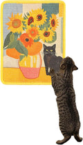 ILIMOC Sisal Cat Scratcher Mat: 16x12 Inches Natural Scratch Mats Art Print - Decorative Vertical Cat Wall Scratcher for Couches Cabinets Doors - Durable Scratching Poster for Indoor