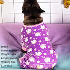 KYEESE Dog Pajamas Velvet Dog Pajamas Small Sized Dogs Dogs Pjs with Unicorn Pattern Soft Doggie Jammies Stretchy Doggie Clothes Puppy Onesie Comfy Pet Coat Pet Costume, X-Small