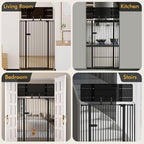 Snagle Paw Extra Tall Cat Gate with Acrylic Top Panel，30-40.6" Wide Adjustable Pet Gates, Pressure Mounted, No-Drill Easy Install,Tall Cat Gate for Doorways,Stairs,Kitchen 77"