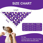 Halloween Dog Bandanas 2-Pack for Large to X-Large Dogs - Reversible Ghost Pumpkin Print Scarf - Brown & Black for Costume Parties