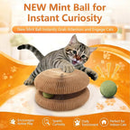 New Mint Ball Cat Scratching Board Toy, Upgrade Magnetic Interactive Kitty Toy, Shape Shifting Cardboard Cats Toys for Entertaining, Magic Organ Cat Scratcher Pads for Indoor Cats (1 pcs)