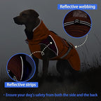 MIGOHI Thermal Large Dog Fleece Jacket - Rainproof Coat for Large Dogs, Thick Dog Winter Coat,Snow Jacket for Dogs Windproof for Hunting Camping,Windy Chilly Days,Doberman,Great Dane,3XL,Orange