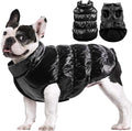 AOFITEE Dog Jacket, Dog Winter Coat, Waterproof Dogs Coats for Small Dogs, Warm Fleece Pet Snowsuit Puffer Jacket, Cozy Winter Pet Fleece Vest, Female Male Pets Cold Weather Coats, Black, XXL