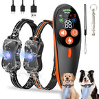 Shock Collar for Dogs 2 Pack, 4000FT IP67 Waterproof 2 Dog Training Collar 4 Training Modes, Shock Collar with Remote Control for Dogs with Light, E Collars for Small Medium Large Dogs (5–150Lbs)