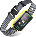 Dog Bark Collar Automatic Shock Collar Rechargeable Anti-Bark Training Collar Multifunctional Waterproof Dog Stop Barker with 6 Safe Training Modes for Dog Weighing Over 8 Pounds (Yellow)