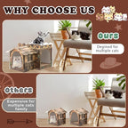 2 Story Cardboard Cat House with Scratcher Pad for Small Kitten,17x12x10 Multi Level Durable Cat Condo & Villa for Bunny Rabbit Small Animals Christmas Birthday Gift(17x12x10,Western)