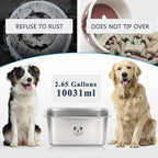 Stainless Steel Dog Bowls for Large Dogs, High Capacity Metal Dog Food Bowls, Food and Water Bowl for Large, X-Large, and Big Dogs 2.65 Gallons