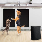BNOSDM Self-Adhesive Dog Nail File Scratcher Emery Paper Cat Nail Scratch Board Replacement Sandpaper, Cuttable Pet Furniture Scratching Pad Protector for Door and Wall (12in*10ft, Black)