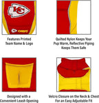 NFL Kansas City Chiefs Puffer Vest for Dogs & Cats, Size Large. Warm, Cozy, and Waterproof Dog Coat, for Small and Large Dogs/Cats. Best NFL Licensed PET Warming Sports Jacket