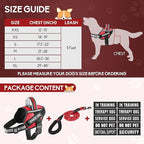 Service Dog Vest Harness and Leash Set, Animire in Training Dog Harness with 10 Dog Patches, Reflective Dog Leash with Soft Padded Handle for Small, Medium, Large, and Extra-Large Dogs (RED,XL)
