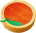 Cat Scratcher Bed Lounge Round Anti Slip Bottom 40cm Mat Cat Scratch Pad for Indoor Cats to Play, Rest, Grind Kitten Training, Orange