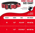Tuff Pupper Tactical Dog Collar with Handle | Heavy Duty Adjustable Dog Collar | Military Nylon Collar for Large Dogs | Quick-Release Buckle | Soft Padded Comfort | Training Control (Red, Large)