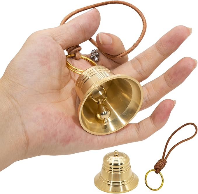 Bell for Door, Vintage Hanging Door Bell with Lanyard for Door Knob, Home, Outdoor and Garden Decoration