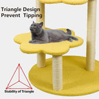 Cat Tree with Removable Cozy Perch & Scratching Posts Hanging & Toy Multi-Level Cat Furniture for Kittens/Cats to Climb, Rest & Play Hanging Toy