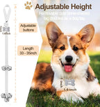2 Pack Dog Door Bells, Dog Doorbell to go Outside Puppy Train Bell for Dogs to Ring to go Potty, Puppy Toilet Training Bell Jingle Bells for Door Knob (White)