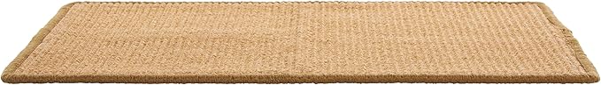 SAFAVIEH Cat Scratch Mat Pad Collection, 9" x 14", Light Brown, Sisal Boucle Weave, Velcro & Slip Resistant Backing