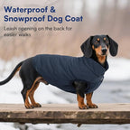 ASENKU Dog Winter Coat - Waterproof Windproof Dog Jacket, Warm Snowproof Doggie Puffer Vest for Cold Weather, Lightweight Snow Coats for Small Medium Large Dogs(L, Blue)