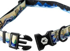 Wolfgang Heavy Duty, Adjustable Dog Collar with Quick Release Nylon Buckle for Walking & Training, MountainWave Print, Large