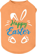 Fitwarm Happy Easter Bunny Dog Shirt, Easter Dog Clothes for Small Dogs Boy Girl, Cute Pet Outfit, Green, Blue, White, Orange, Small