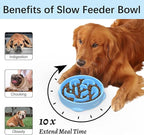 MateeyLife Large Slow Feeder Dog Bowls 2PCS, Anti-Choking Puzzle Dog Food Bowls, Anti-Slip Interactive Feeding Slow Down Eating, Bloat Stop Maze Dishes for Large Breeds 4 Cups