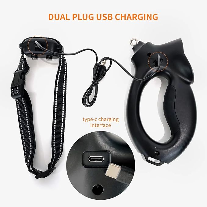 Vibrating Dog Collar Dog Training Collar Petsafe Replacement Collar Vibration Collar for Dogs Dog Leash Anti Pulling Anti Tugging Dog Training Collar with Leash Rechargeable, Andino.