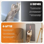 Cat Scratcher mat- Natural Sisal Cat Mat with Anti-Slip Back & Attached Sisal Mouse Toy (Gray)
