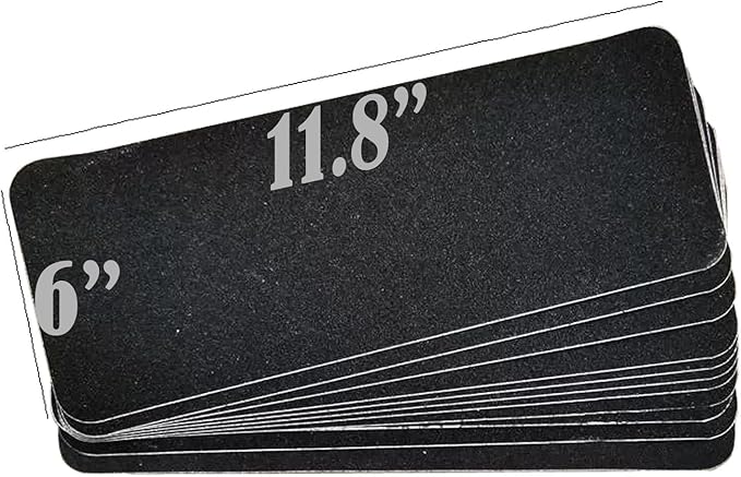 10pcs Cat Scratching Manicure Strips - Nail File for Cats Scratch Liner for Litter Box Furniture Door Floor Peel Stick Scratching Sandpaper (Black 10pcs)