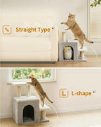 3-in-1 Cat Stairs for High Bed Couch, Multifunctional, Dog Steps for Small Doggie Pet Rabbits,19'' Tall, Beige, Medium