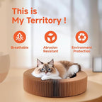 Cat Scratcher Lounge Bed, Collapsible Magic Organ Cardboard Cat Bed, Round Cat Scratching Bed Nest for Indoor Big Large Kitty Kitten Cats