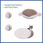 TRIXIE Wall Mounted Cat Lounge Set with Hammock & Condo – Climbing Shelve with Plush Condo & Sisal Step – Wall-Mounted Cat Furniture for Scratching & Lounging – Gray-Brown, 18.75 x 11 x 11.25 in