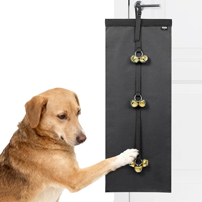 Anti-Scratch Dog Door Bell - Adjustable Puppy Potty Training Bells, Hanging Doorbell to Protect Doors & Trim