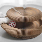 Cat Scratcher, Cat Toy, Reversible Infinity Style Magic Organ, Made of Recyclable Corrugated Cardboard, Scratch-Resistant and Abrasion-Resistant, Foldable Cat Toys for Indoor Cats