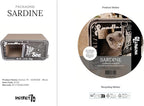 SARDINE - Cardboard Cat Scratcher - 60 x 30x 30 cm - White, Black and Pink - Color: Black