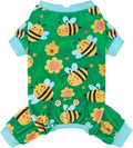 KYEESE Dog Pajamas Stretchy Pet Coat Dogs Clothes Dog Pajamas Small Sized Dogs Little Bee Pets Onesie Velvet Pets Pjs Soft Doggie Jammies Comfy Puppy Onesie Pet Costume, Small