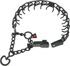 Herm Sprenger Black Stainless Steel Dog Collar with Short Links and Quick Release ClicLock Buckle Made in Germany (20in x 3.0mm (Neck Size up to 16-17in)