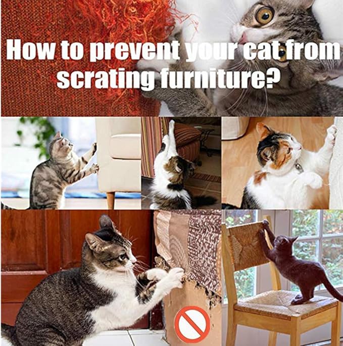Cat Scratch pad Sofa Protector, Natural sisal Sofa Protector, Anti Scratch pad Furniture Protector, Sofa Protector, Bed Furniture Corner Protector, and Anti Scratch Protector (15.7"×11.8”-S)