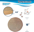 HQRP 3-Pack Round Cat Scratcher Refill, 10'' Round Scratch Pads for Cats, Refill for Cat Scratcher with Ball, Circular Cardboard Insert, Medium