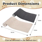 huraty 2 Pcs Cat Scratching Mat, Trimmable Cat Scratchers Furniture Protector Scratching Pad Cover Replacement for Cat Climbing Post Tree Sofa Couch Wall, Grey 78.7"x15.8"