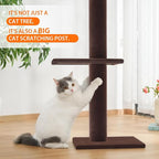 Cat Craft Cat Tree Floor to Ceiling 95-108" Tall Cat Tree Carpet Cat Tower Kitten Tree Sisal Scratching Post and Mat Cat Pole for Indoor Cats, Brown