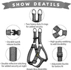 No Pull Dog Harness with Reflective Adjustable,Stops Pets from Pulling and Choking On Walks for Large Dogs (Black, XXL)